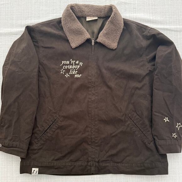 Taylor Swift | brown canvas Evermore "Cowboy Like Me" work jacket | size large - Picture 1 of 6